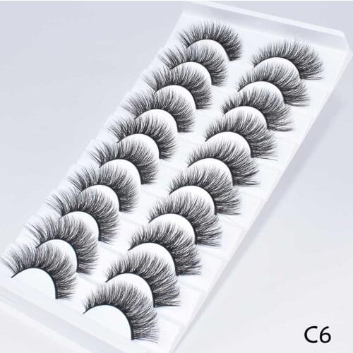12/20/30Pairs HandMade False Eyelashes 3D Mink Lashes Dramatic Natural Long Faux Cils Eyelash Extension Makeup Tools Maquiagem
