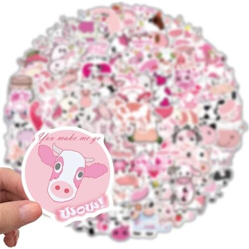 100Pcs/Pack Wholesale Cows Stickers Waterproof Sticker Skateboard Laptop Notebook Guitar Helmet Bottle Decal