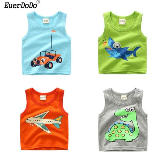 2020 Summer Boys T Shirts Cartoon Kids Underwear Model Girls Undershirts Baby Camisole T-shirt For Boy Children Clothing