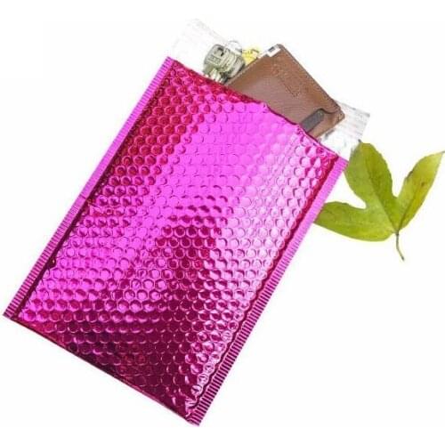 30PCS Small Rose Red Packaging Shipping Bubble Mailers Large Aluminum Foil Padded Envelopes Gift Bag Bubble Mailing Envelope Bag