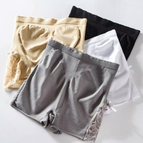 4pcs/Lot Safety Panties Breathable Under The Skirt Seamless Lace Short Tights Stretch Skinny Intimates Woman Underpants Black