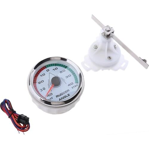 85mm Marine Boat Yacht Rudder Angle Gauge Meter 0-190ohm Range (PORT-STBD) & Sensor