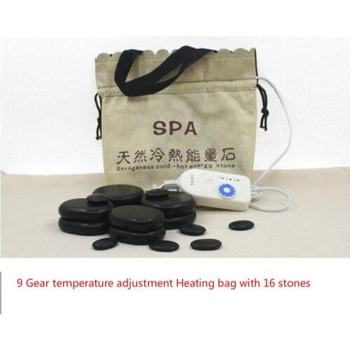 Free Shipping 9 Gear Temperature Adjustment Heating Bag for Hot Energy Oil Spa Stone,Herb Ball,Salt Ball,Salon SPA Bag Heater