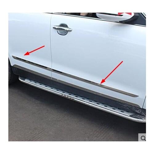 Stainless steel body side trim strip side door decoration car styling For Zotye T600 2014-2017