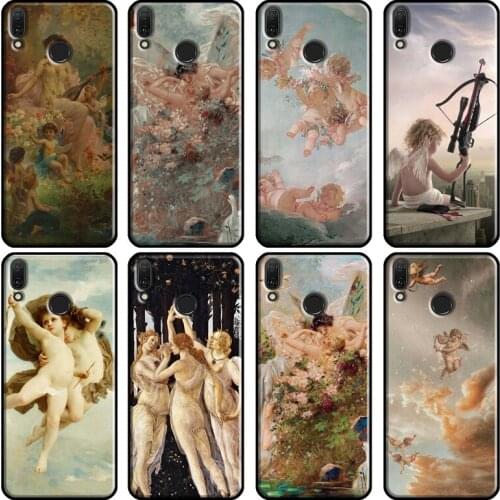 Renaissance Angel Cupid Art Paint For Huawei Nova 5T 2i Phone Case For Huawei Y5 Y6 Y9 Y7 2017 2018 2019 Y6P Y5P 2020 Case