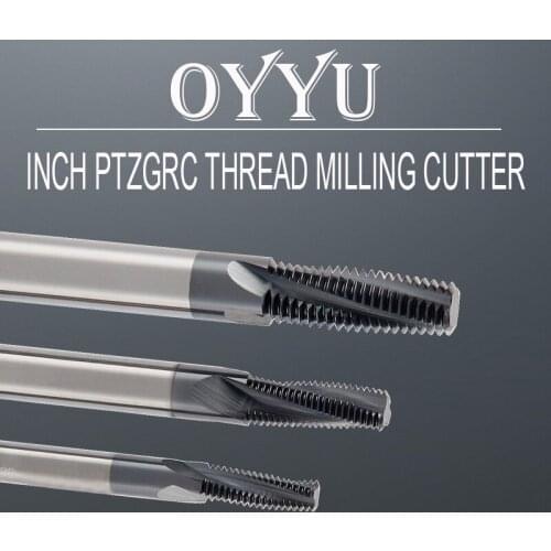 Inch PT ZG RC thread milling cutter full tooth type tungsten steel milling cutter machining center carbide milling cutter