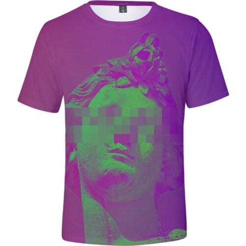 Hot New Fashion Mens vaporwave T Shirt 3D Harajuk Art students t shirt Retro Men Japanese Boy/Girl Shirt Leisure Wild tshirt