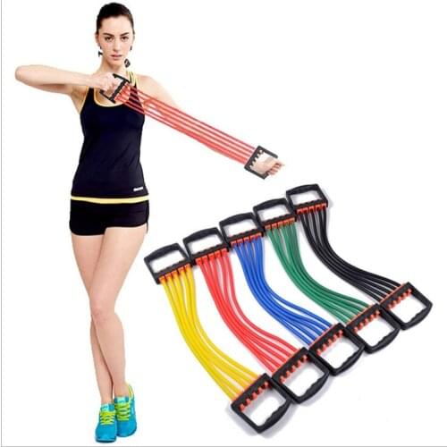 Hot style TPE five-tube chest expander multifunctional puller removable male pull rope fitness equipment chest expander