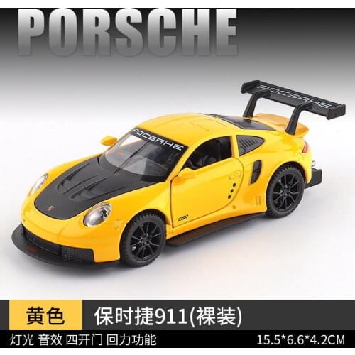 1:32 Scale Diecast Alloy Collection Car Model For ThePorsche 911 RSR Pull Back Sound&Light