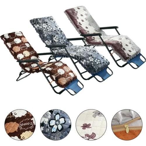 Lounge Chair Cushion Folding Seat Back Rocking Recliner Pads Removable Cushion Outdoor Solid Backyard Garden Seat Chair Pillow