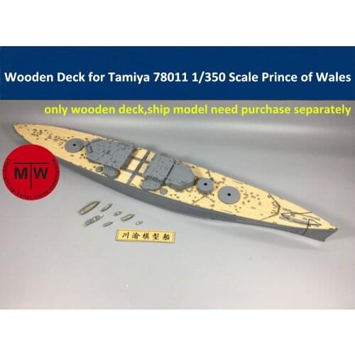 1/350 Scale Wooden Deck for Tamiya 78011 British Battleship Prince of Wales Model CY350020