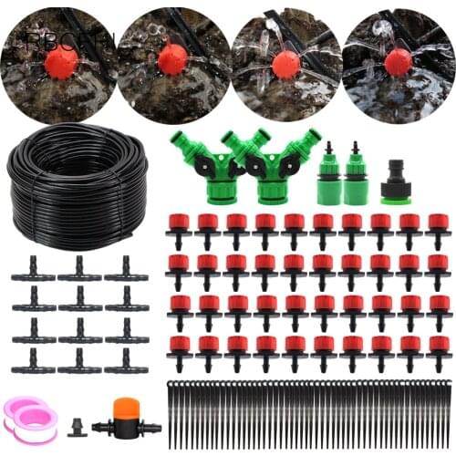 RBCFHl 5-50m Micro System Plant Self Watering Garden Hose Kit With Adjusable 8 Hole Drip for Large Garden Patio Micro Kit