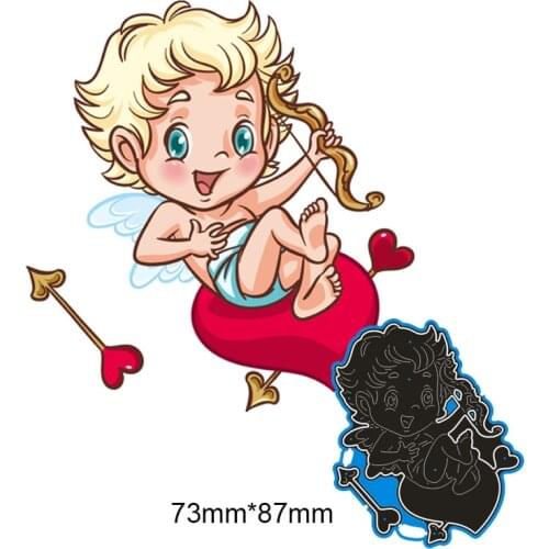 73*87mm Arrow of love angel new Metal Cutting dies Stencils for DIY Scrapbooking Paper Cards Craft Making Craft Decoration