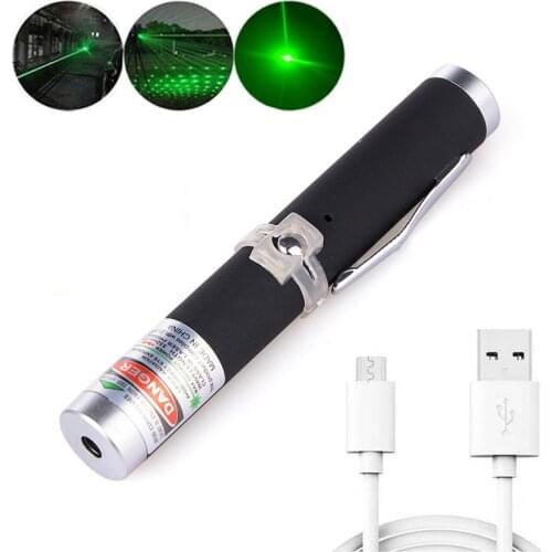 Mini 711USB Rechargeable Green Laser Light 532nm 500-1000m Indicating Sales Pointer Pen Lazer Sight Flashlight