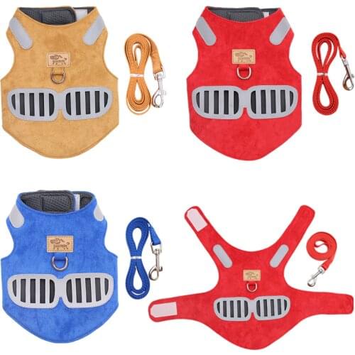 Pet Chest Harness Reflective Cat Collar Training Collar Harness Small Puppy Adjustable Dog Leads Chest Straps Cat Accessory
