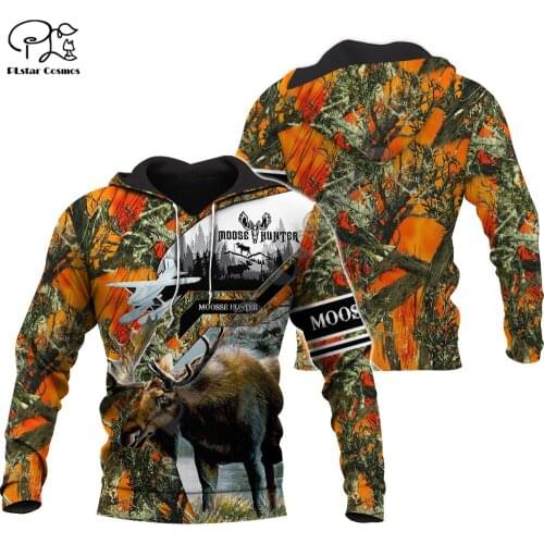 PLstar Cosmos Animal Camo Moose Hunting Hunter Causal Pullover NewFashion 3DPrint Zipper/Hoodies/Sweatshirt/Jacket/Men/Women s11