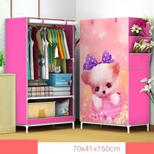 Simple Dormitory Single Wardrobe Bedroom Student Small Cloth Pipe Thickening Reinforcement Discount Easy Furniture