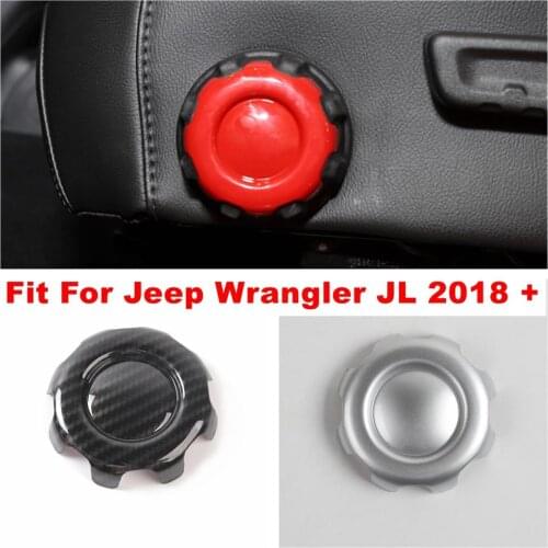 Side Seat Adjustment Memory Knob Circle Decoration Cover Trim Fit For Jeep Wrangler JL 2018 2019 2020 ABS Interior Refit Kit