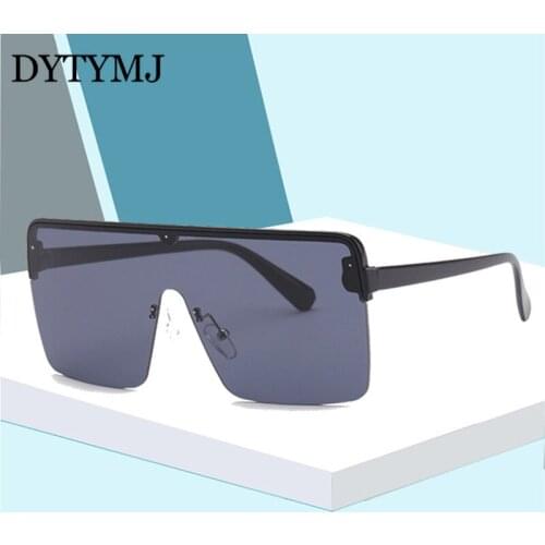 DYTYMJ Square Oversized Sunglasses Women Luxury Brand Designer Sunglasses for Women Rimless Sun Glasses Gafas De Sol Mujer