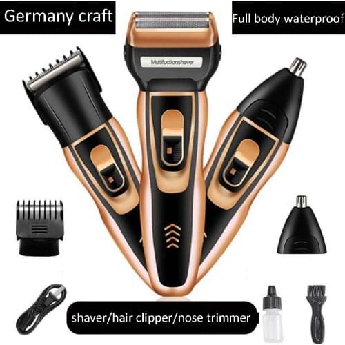 3in1 rechargeable nose trimmer beard trimer for men ear eyebrow nose hair trimmer for nose and ear hair removal cleaning machine