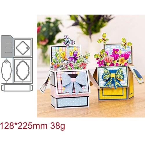 Cutting Die Pop-up Box Card Landscape Display Box DIY Mold Paper Metal Craft Dies for Card Making Cut Dies 2021 Embossing New