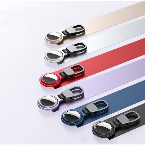 Protective Sleeve Magnetic Metal Anti-lost Device Keychain Scratch-proof Cover Case for AirTags Locator Tracker Protector