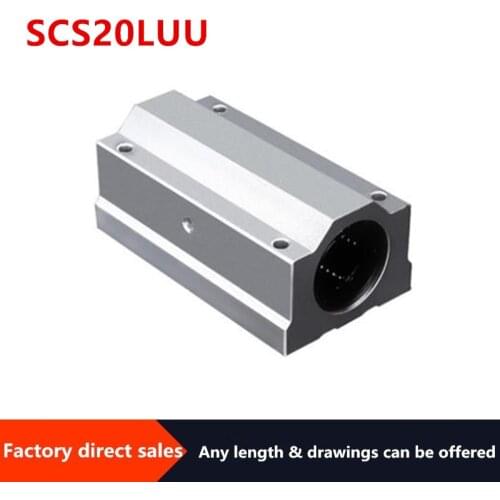 1pc SCS20LUU Linear motion ball bearings cnc parts slide block bushing for20mm linear shaft guide rail CNC parts