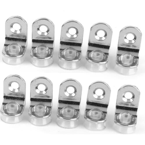 10pcs Suction Cup Base Metal Glass Shelf Support Clamp Brackets For Shelves