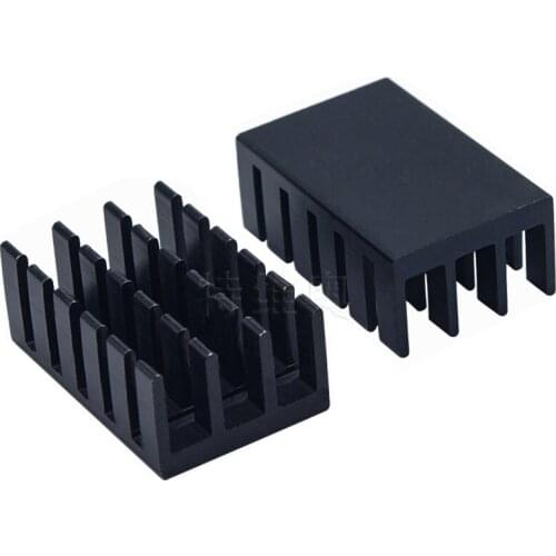 25*16*10MM Heatsink Cooling Cooler For Electronic Chip IC LED Computer Black Oxidation Grooving OEM Design Aluminum Heatsink