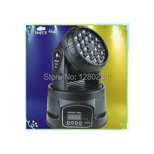 4pcs/lot cheap dj lights 18pcs*3W RGB led moving head wash dmx light led mini stage lighting for bar ktv