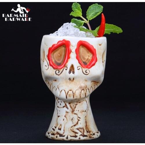 400ml Hawaii Tiki Mugs Cocktail Cup Beer Beverage Mug Wine Mug Ceramic Tiki Mugs