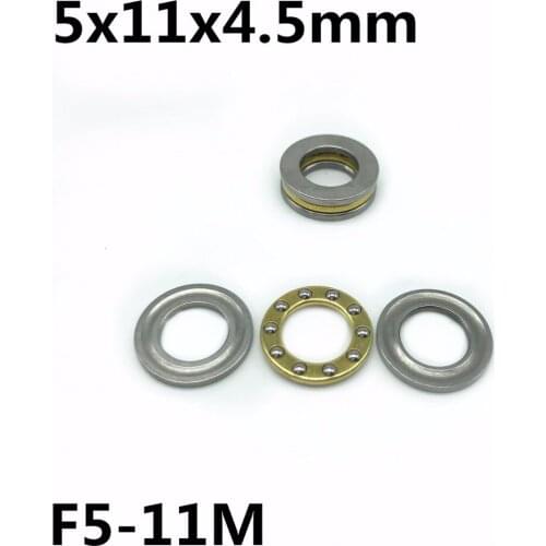 50Pcs F5-11M 5x11x4.5 mm Axial Ball Thrust Bearing plane thrust ball bearing High quality