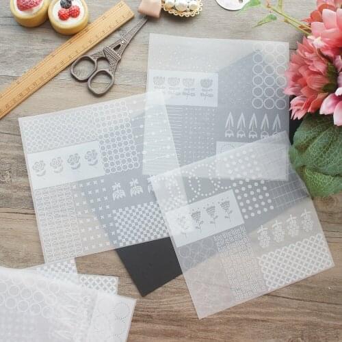 6 Sheets/lot 16.5*16.5cm DIY White Garden Design Wrapping Creative Paper Craft Background Scrapbook Paper