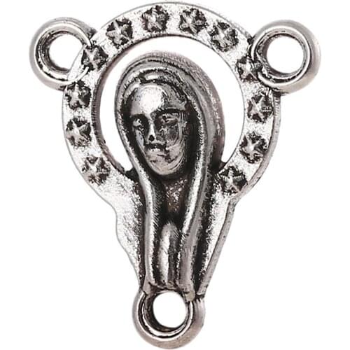 DIY Wholesale Jewelry Accessories Virgin Mary Jesus Cross Pendant Charms For Jewelry Making Zinc Alloy Material 2021 NEW