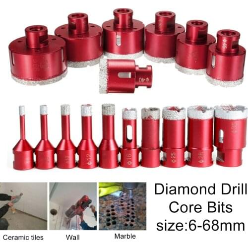 M14 6-68mm Diamond Drill Core Bits Cut Stone Porcelain Tile Glass Granite Marble Masonry For Electric Hand Drills Angle Grinders