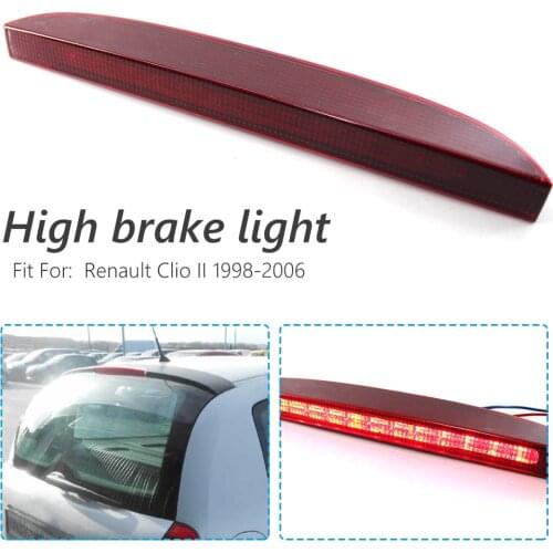 Car Red Third 3rd Brake Light Centre High Mount Auto Stop Lamp Smoked Lens for Renault Clio II MK2 1998-2006 7700410753