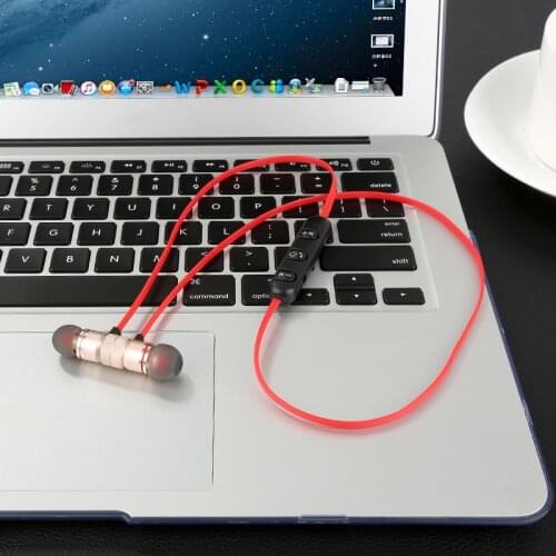 Wireless Bluetooth Earphones Metal Magnetic Stereo sports Bass Cordless earpiece Earbuds With Microphone earphones for all phone