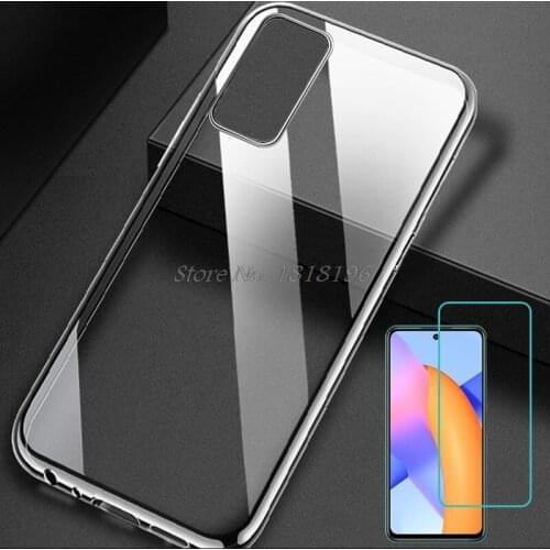 For Honor 10X Lite DNN-LX9 Case Telefone Protector Back Cover TPU Shell Huawei Honor 10X Lite Glass Soft Silicone Fundas Bumper