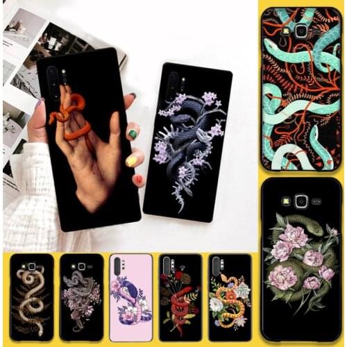 Hand Snake Flower Art Phone Case For Samsung Galaxy Note20 ultra 7 8 9 10 Plus lite M51 M21 M30S