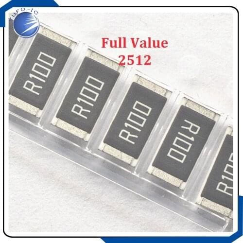 50PCS 2512 SMD chip resistor Full Value 5% 0123456789R/K/M 0.1.2.3.4.5.6.7.8.9 R K M 0 1 2 3 4 5 6 7 8 9 Ohm Kohm