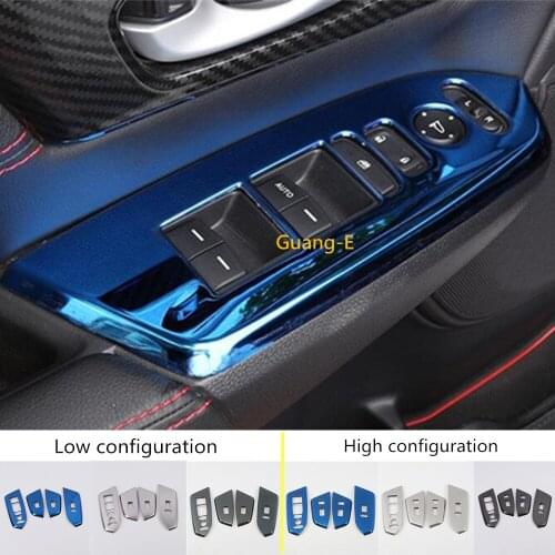 For Honda CRV CR-V 2017 2018 2019 2020 Car Stainless Steel Door Window Glass Inner Panel Armrest Lift Switch Button Frame