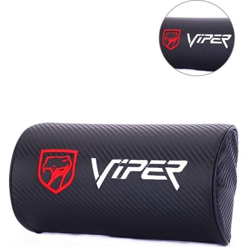 For Viper Logo Car Seat Neck Pillows Auto Decoration for Dodge GTS ACR-X Durango Dakota Charger RAM Caravan Journey Challenger