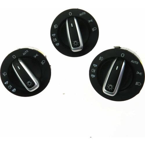 3Pcs Chrome Headlight Switch Contorl w/ Auto For Audi A3 A6 S6 C6 RS6 Allroad Q7 8Pins 4FD 941 531A 4F1 941 531 E 4F1941531D