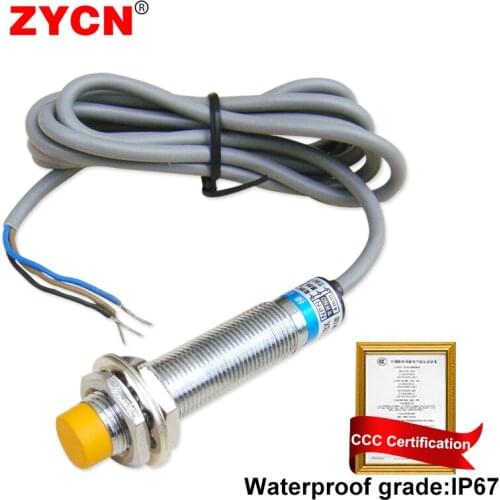 M12 Switch LJ12A3-4-Z/AX CY DZ Inductive Proximity Sensor NPN NO DC 6-36V Brass Waterproof IP67 4mm Detection Of Magnetic Metals
