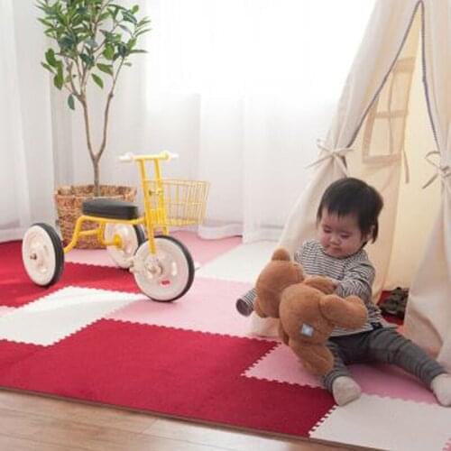 Square household carpet bedroom living room crawling mat foam ant velvet childrens stitching mat