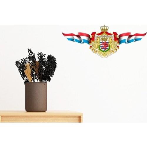 Luxembourg Flag National Emblem Removable Wall Sticker Art Decals Mural DIY Wallpaper for Room Decal