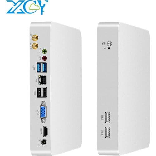 XCY Mini Pc Intel Core i7 4500U i5 3317U Win10 pro Micro Office Computer Linux Tv Box Minipc HDMI VGA WiFi Gigabit Ethernet 6USB