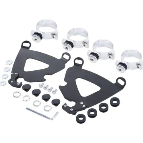 Motorcycle 49MM Trigger Lock Mount Set For Harley FXD FXDL Dyna Low Rider 14-16 Super Glide 06