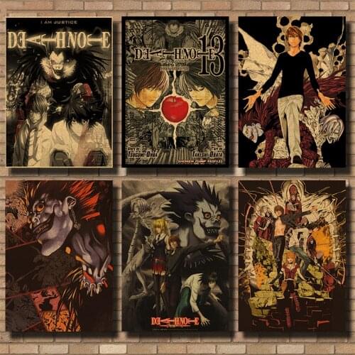 Japanese Anime DEATH NOTE Kraft Paper Retro Posters Painting Wall Poster Modern Art Poster For Kids Room/Bar Decor