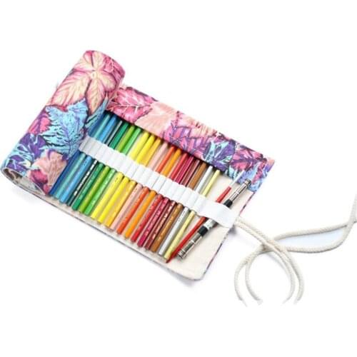 PPYY NEW -Multipurpose 72 Slots Travel Drawing Coloring Pencil Roll Organizer For Artist, Pencils Pouch Case Hold For 72 Color